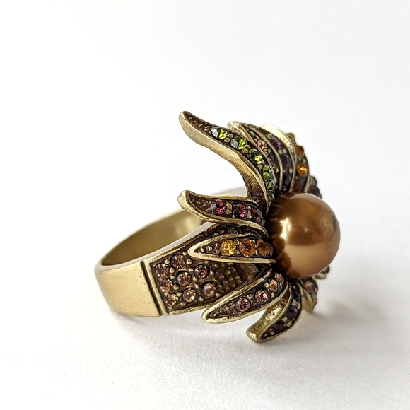 Signed HEIDI DAUS "Sublime Star" Multicolor Statement Ring Rhinestones Size 6.5 - Picture 2 of 12